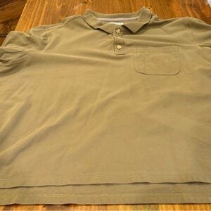 Duluth Trading Co Olive Polo with Chest Pocket